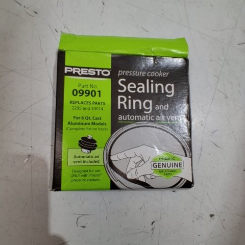 PRESTO PRESSURE COOKER SEALING RING AND AUTOMATIC AIR VENT - COMPATIBLE WITH 6 QT MODELS (MODEL: 09901) image 2