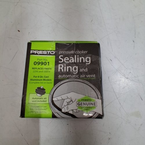 PRESTO PRESSURE COOKER SEALING RING AND AUTOMATIC AIR VENT - COMPATIBLE WITH 6 QT MODELS (MODEL: 09901) image 5