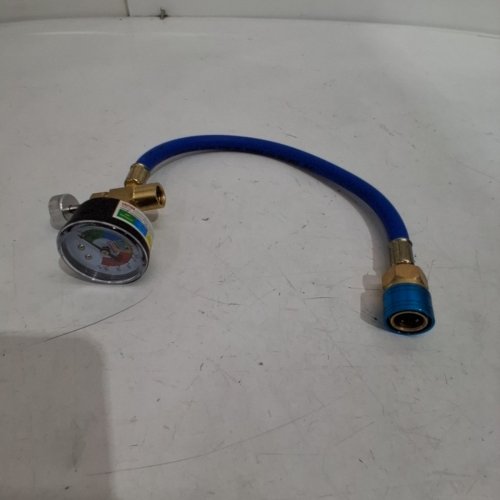 DURACOOL R134A MOBILE A/C CHARGING HOSE WITH PRESSURE GAUGE, CAN TAP & QUICK COUPLER - ONE SIZE - BLUE / BRASS (MODEL: DC3010) image 3