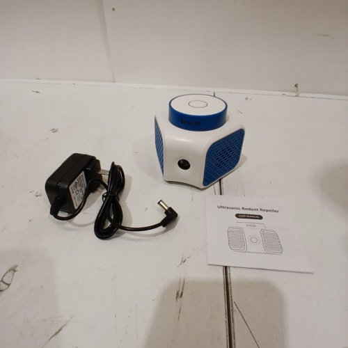 ULTRASONIC PLUG-IN MOUSE & INSECT REPELLANT / DETERRENT MACHINE FOR GARAGE & ATTIC - WHITE, BLUE image 2