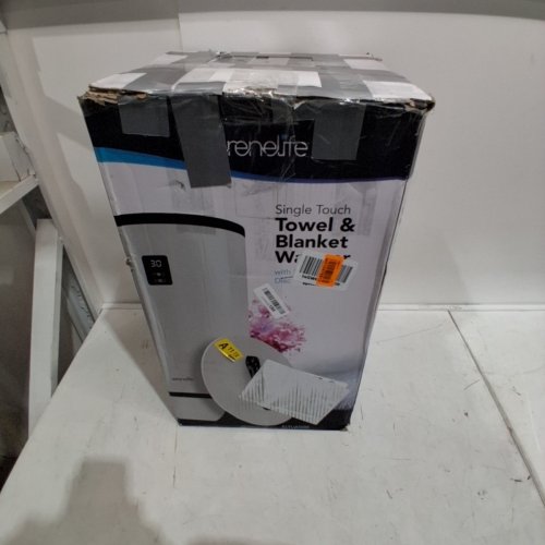 SERENELIFE TOWEL WARMER FOR BATHROOM AND SPA FITS 2 LARGE TOWELS, BLANKETS, BATHROBES, AND PJ’S - 20L - BLACK & WHITE (MODEL:SLTLW200) image 4
