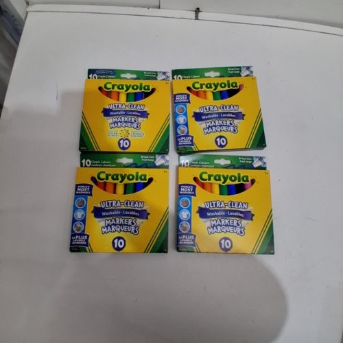 4 (10PK) CRAYOLA ULTRA-CLEAN WASHABLE BROAD LINE MARKERS - CLASSIC COLORS image 2