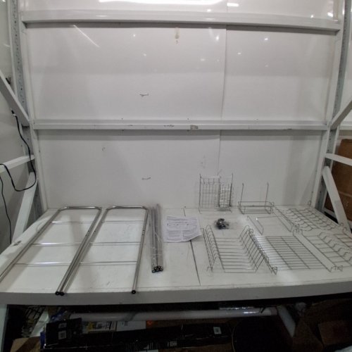 AMAZON BASICS STAINLESS STEEL OVER THE SIN DISH DRYING RACK - 26" image 2