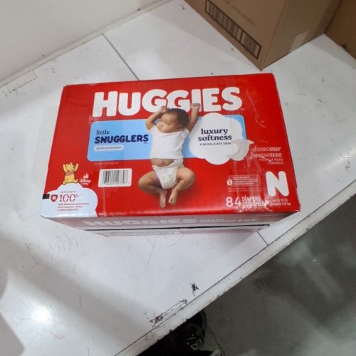 84PK HUGGIES LITTLE SNUGGLERS LUXURY SOFTNESS DIAPERS - SIZE NEWBORN (UPTO 10LBS) - DISNEY WINNIE THE POOH image 2