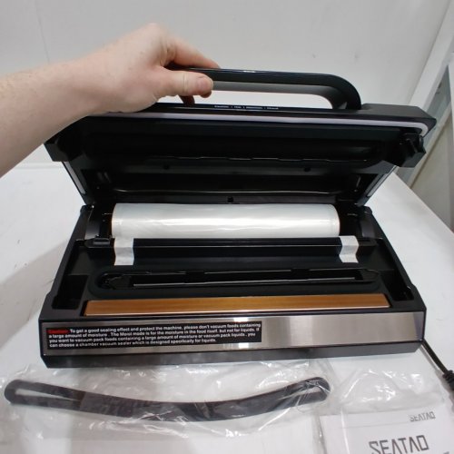 SEATAO DRY & MOIST DOUBLE SEAL INDUSTRIAL VACUUM SEALER - 120V, 135W - BLACK AND SILVER (MODEL: VH5188) image 7