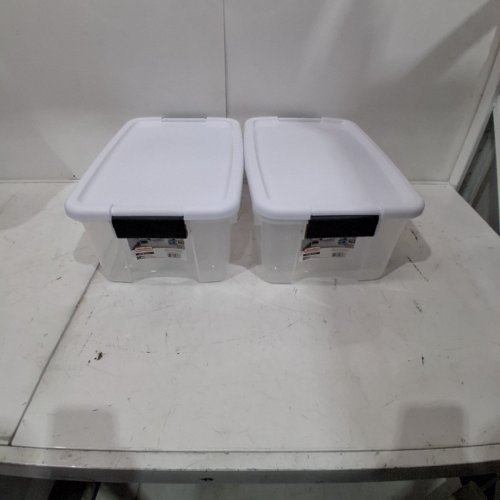 2PK STERILITE STORAGE CONTAINERS WITH ULTRA LATCH LIDS - 18 QT/17L - CLEAR/GRAY - (MODEL : 1984LAB3V) image 3