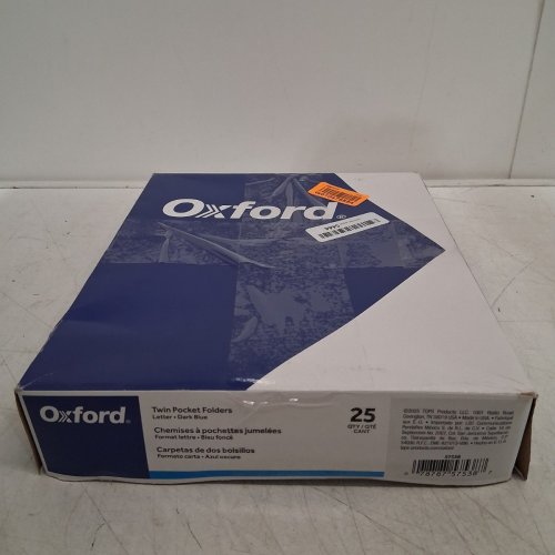 25PK OXFORD TWIN-POCKET FOLDERS - LETTER SIZE - DARK BLUE (MODEL: 57538) image 4