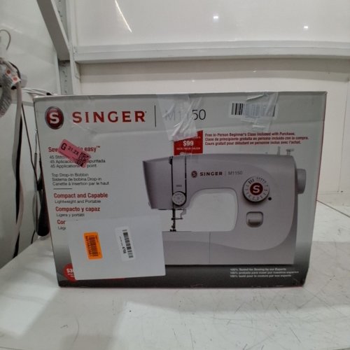 SINGER LIGHTWEIGHT & PORTABLE SEWING MACHINE WITH 45 STITCH APPLICATIONS - WHITE - (MODEL: M1150) image 11