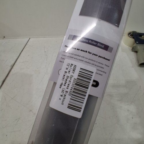 AOSKY CORDLESS ROLLER SHADES BLACKOUT BLINDS - 60" X 72" -GREY image 2