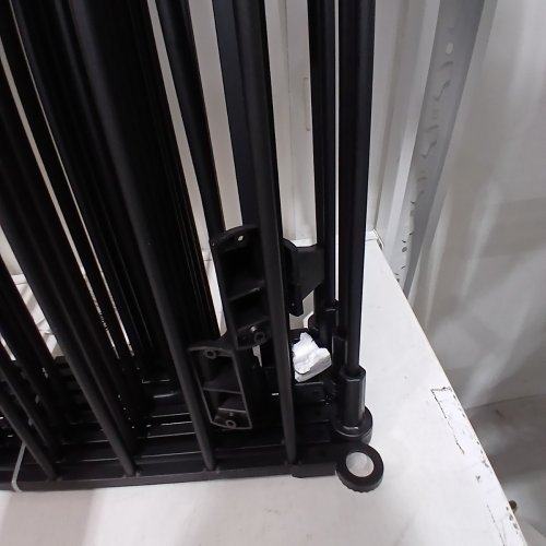 REGALO 4-IN-1 8-PANEL SUPER WIDE METAL SAFETY GATE/PLAY YARD - 24"-192" X 28" - BLACK (MODEL: 1350 B DS) image 3