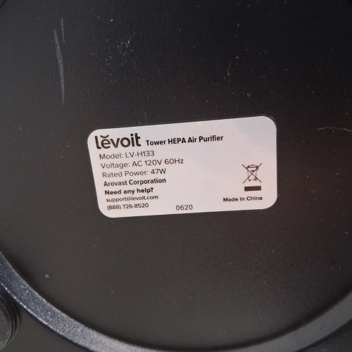 LEVOIT TRUE TOWER HEPA AIR PURIFIER WITH LED TOUCHSCREEN CONTROLS - 2152SQ.FT/HR COVERAGE - WHITE (MODEL: LV-H133) image 7