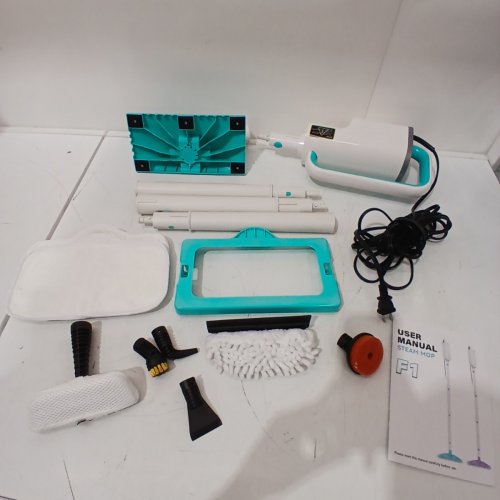 ALL-IN-ONE SCRUBBING AND SANITIZING DETACHABLE STEAM MOP - 120V - WHITE / TURQUOISE (MODEL: F1) image 6