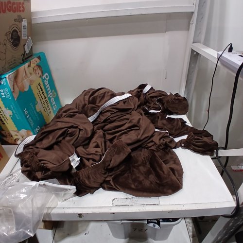 4PC WASHABLE SOFT STRETCH SLIPOVER SOFA COVER - FOR 3 SEATER COUCH - BROWN image 2