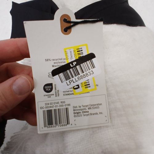 HEARTH & HAND FRINGED THROW BLANKET - 50" X 60" - WHITE image 2