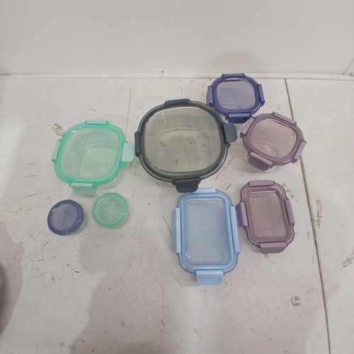 16PC ELLO COLOR LOCK MIXED GLASS MEAL PREP FOOD STORAGE CONTAINERS - ASSORTED COLORS (MODEL: 1969922) image 2