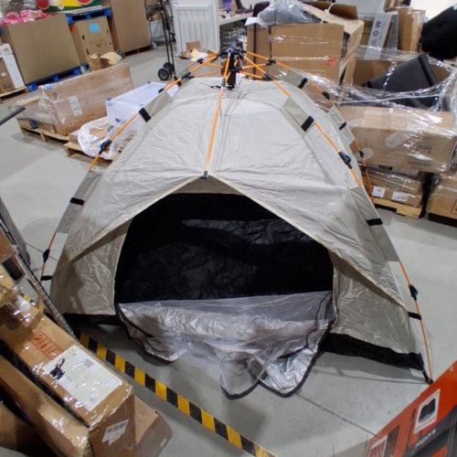 OUTDOOR QUICK OPENING CAMPING TENT WITH BAG - 2 PERSON - SILVER/BLACK image 2