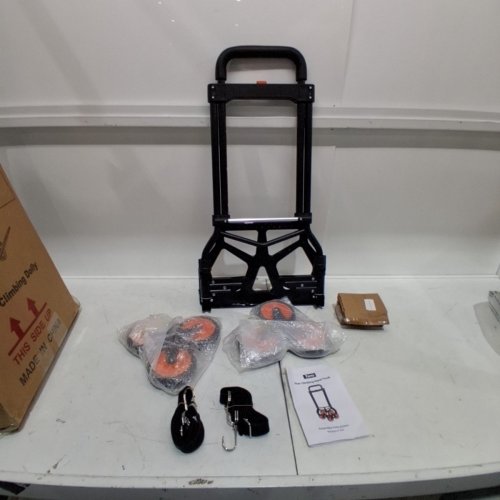 TERA STAIR CLIMBING DOLLY CART - 120LB STAIR CAPACITY - 260LB FLAT GROUND - 31" TO 41" HANDLE EXTENSION - BLACK/ORANGE - (MODEL:HT01) image 3