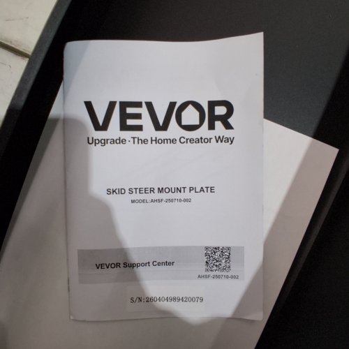 VEVOR SKID STEER MOUNT PLATE - BLACK (MODEL: AHSF-250710-002) image 2
