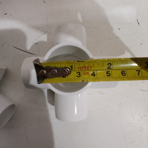 8PK 5-WAY ELBOW PLUMBING CROSS FITTINGS - 1.5" - WHITE image 3
