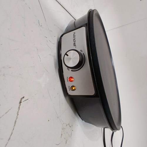 NUTRICHEF ELECTRIC CREPE MAKER/GRIDDLE -12" - BLACK (MODEL: PCRM12N) image 2