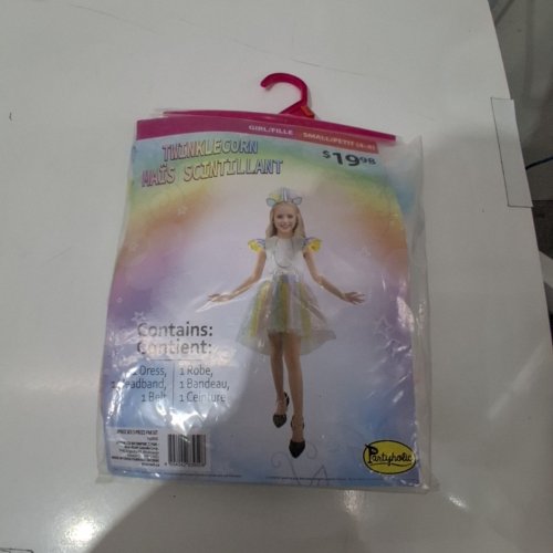 PARTYHOLICS TWINKLECORN UNICORN COSTUME DRESS - SMALL (4-6) - MULTICOLOUR image 2