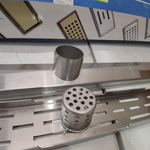 SANITEMODAR LINEAR STAINLESS STEEL SHOWER DRAIN WITH REMOVABLE GRATE - 48" image 4