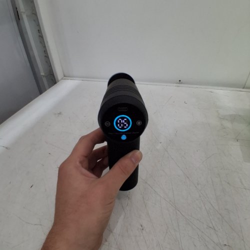 4PC MUSCLEZ 30-SPEED MINI MASSAGE GUN WITH DIFFERENT HEADS - BLACK image 2