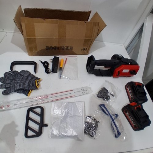 SUSUZI CORDLESS ELECTRIC CHAINSAW WITH BRUSHLESS MOTOR - 16"/28,500 RPM - RED/BLACK image 3
