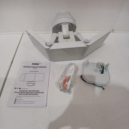 KODA MOTION-ACTIVATED LED SECURITY FLOOD LIGHT - 4800LM - WHITE (MODEL: 1938035/LM030878) image 2