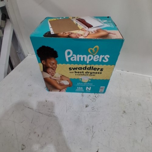 136PK PAMPERS SWADDLERS DIAPERS - NEWBORN SIZE image 2