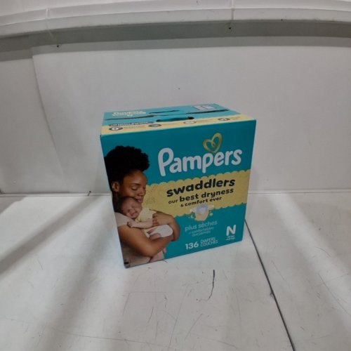 136PK PAMPERS SWADDLERS DISPOSABLE BABY DIAPERS - NEWBORN SIZE image 4
