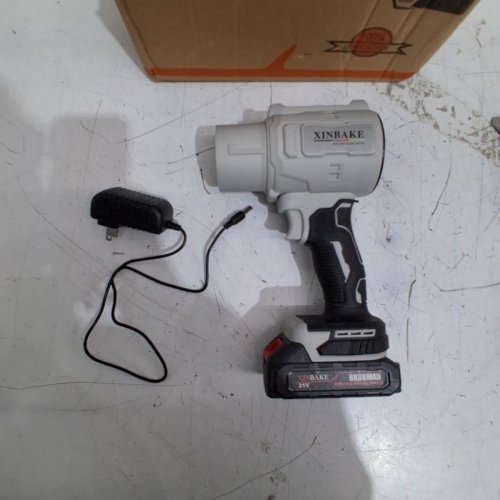 XINBAKE CORDLESS LEAF BLOWER WITH BATTERY - 21 V - WHITE AND BLACK image 3