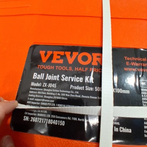 25PC VEVOR BALL JOINT PRESS SERVICE KIT (MODEL: ZX-J045) image 3