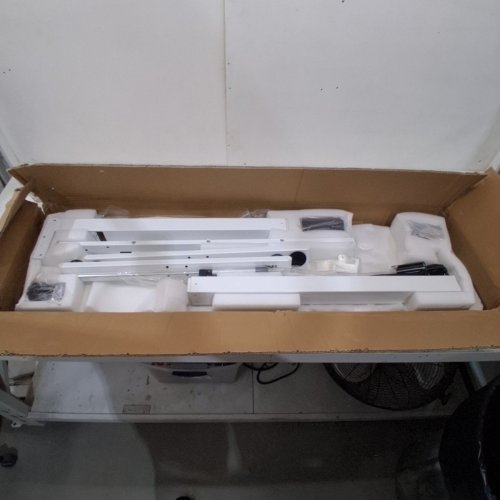 ELECTRIC HEIGHT ADJUSTABLE DESK WITH HEADPHONE HOOK - 48" X 24" - WHITE (MODEL: S35) image 3