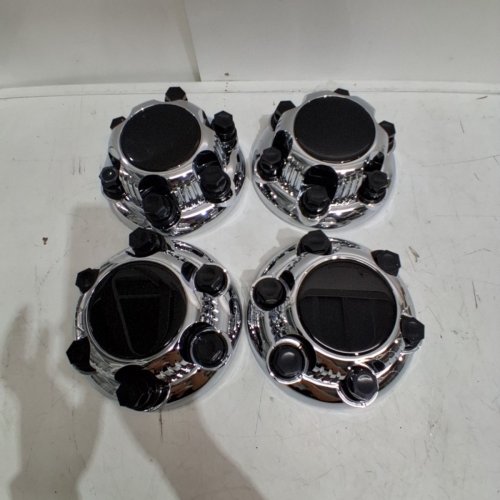 4PK CENTER WHEEL CAPS FOR CHEVY CHEVROLET AVALANCHE 6 LUG NUTS, EASY BOLT ON - FITS 16"/17" WHEEL RIMS - CHROME image 2