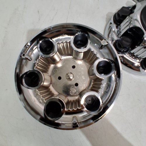 4PK CENTER WHEEL CAPS FOR CHEVY CHEVROLET AVALANCHE 6 LUG NUTS, EASY BOLT ON - FITS 16"/17" WHEEL RIMS - CHROME image 3