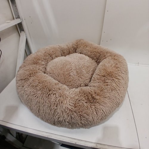 WEJOY FAUX FUR LARGE MEDIUM DENSITY DONUT PET BED - 29" - BROWN image 2