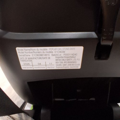 BRITAX POPLAR CLICK TIGHT CONVERTIBLE REAR AND FRONT FACING CAR SEAT - 40LB REAR FACING MAX LOAD / 65LB FRONT FACING MAX LOAD - STONE ONYX / BLACK GREY (MODEL: E1C963M) image 2