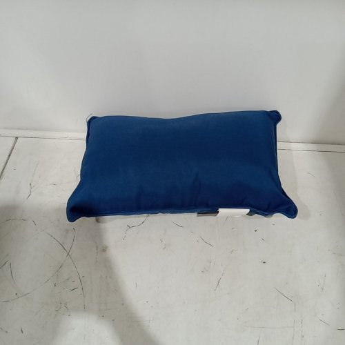 MINI TRAVEL PILLOW FOR TRAVELING / CAMPING - 16" X 11" - BLUE image 2