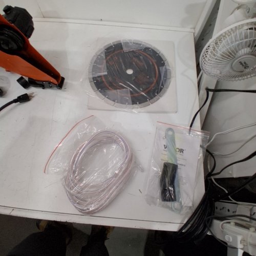 ELECTRIC CONCRETE SAW WITH 15A MOTOR WATER LINE PUMP - 12" BLADE & 4.5" MAX CUTTING DEPTH - 1800W - ORANGE (MODEL: DC305) image 4