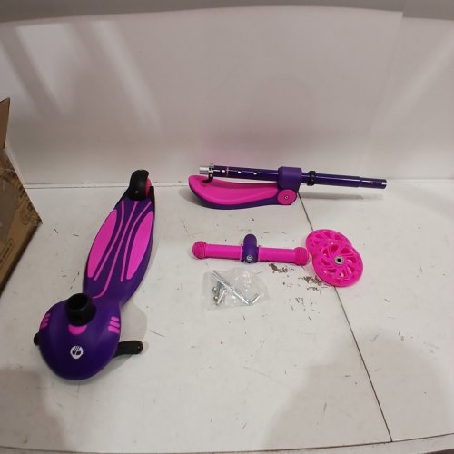 GOTRAX KS3 KIDS KICK SCOOTER WITH LED LIGHT UP WHEELS - REMOVABLE SEAT - PINK, PURPLE image 2