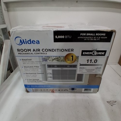 MIDEA MECHANICAL MOUNTABLE WINDOW AIR CONDITIONER - 5000BTU - UP TO 150SQ.FT. - WHITE (MODEL: MWMW050CM1A) image 7