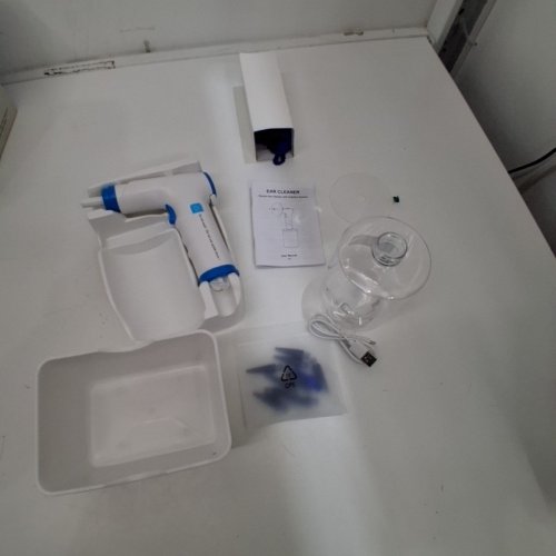 KAUGIC ELECTRIC EAR WAX REMOVAL, WATER POWERED EAR CLEANER WITH 4 CLEANING MODE SETTINGS, 10 EAR TIPS & WATER CATCH BASIN image 4