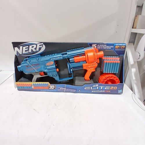 NERF ELITE SHOCKWAVE 2.0 BLUE/ORANGE 30 DARTS RD-15 image 2