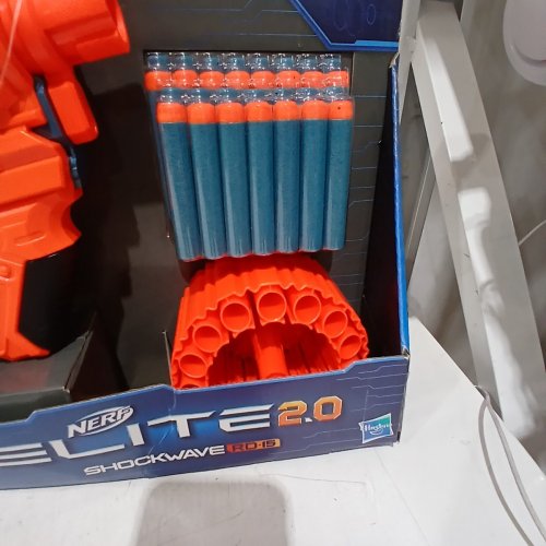 NERF ELITE SHOCKWAVE 2.0 BLUE/ORANGE 30 DARTS RD-15 image 3