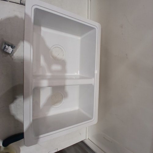 LIPPERT RV DOUBLE KITCHEN GALLEY SINK - 25" X 17" - WHITE image 3
