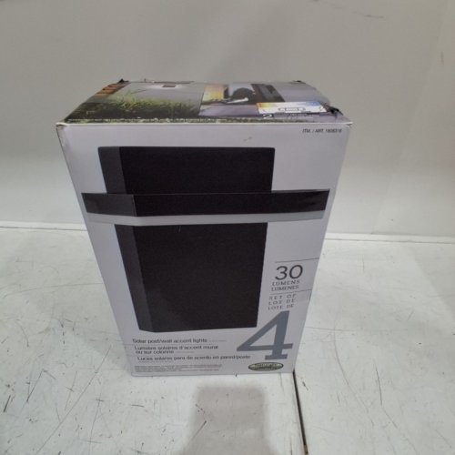 4PK GTX SOLAR ACCENT POST LIGHTS - 3000K-6000K - BLACK (MODEL: 1806316) image 6