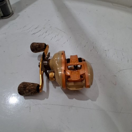 BPS PRODIGY SPINNING REEL - 6:4:1 GEAR RATIO - RIGHT-HAND RETRIEVE - BROWN ORANGE image 3