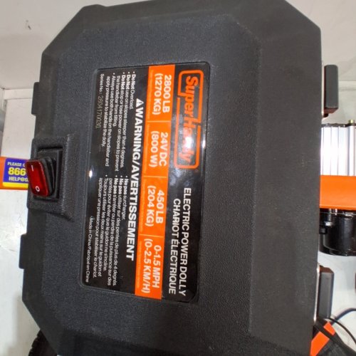 SUPERHANDY ELECTRIC POWER TRAILER DOLLY - 42" X 24" X 40" - 2800 LBS TOWING CAPACITY - ORANGE AND BLACK (MODEL: GCA0047) image 6