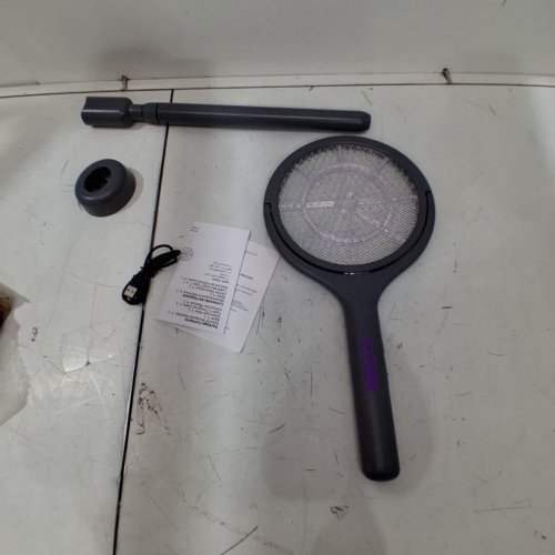 DRIHARA RECHARGEABLE ELECTRIC FLY SWATTER WITH EXTENDABLE HANDLE & 90° ROTATING HEAD FOR INDOOR & OUTDOOR - 17.1" - 44.3" - PURPLE/GREY (MODEL: ZH-M819) image 3